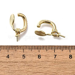 Ohrklemmen aus Messing mit Zirkonia&nbsp;LS-KK-Q048-22G
