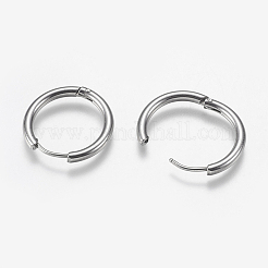 Accesorios para pendientes de aro huggie de acero inoxidable 201 resistentes al deslustre&nbsp;X-STAS-F149-33P-A