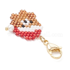Decorazioni pendenti con perline di vetro a tema natalizio&nbsp;HJEW-MZ00341-05