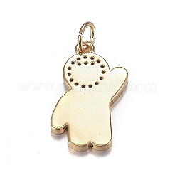 Anhänger aus mikroklarem Zirkonoxid aus Messing&nbsp;X-ZIRC-F120-068G