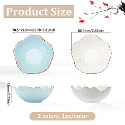 2 Stück 2 Farben Porzellan-Pinselhalter&nbsp;OFST-PH0001-06B