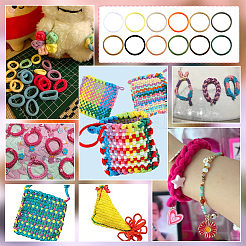 960 accessorio per capelli in poliestere di 12 colori&nbsp;KNIT-TW0001-01A