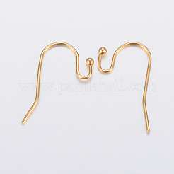 Crochets de boucles d'oreilles en acier inoxydable 304 avec placage ionique (IP)&nbsp;STAS-H448-01G