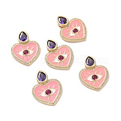 Ottone micro spianare pendenti zirconi&nbsp;ZIRC-I044-22G