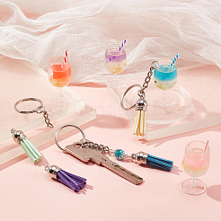 DIY-Sets zum Herstellen von Schlüsselanhängern mit Fruchtsaft-Imitat&nbsp;DIY-SC0018-66