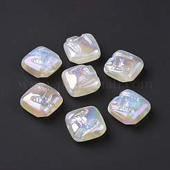 Regenbogenfarbene Acrylperlen mit schillernder Beschichtung&nbsp;LS-OACR-A010-06F