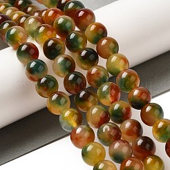 Naturales teñidos abalorios de jade blanco hebras&nbsp;G-M402-C04-26