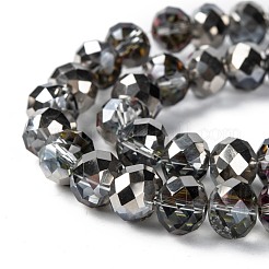 Rondell-Perlenstränge aus galvanisiertem Glas&nbsp;EGLA-D020-10x8mm-21