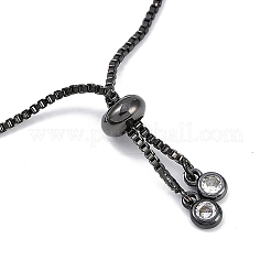 Pulseras de plata con micropavé de circonitas cúbicas y baño de latón&nbsp;BJEW-P341-03EB