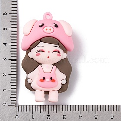 Die 12 chinesische Tierkreis-Mädchen-Puppe PVC-Kunststoff-Anhänger&nbsp;KY-S172-16K