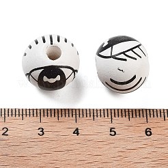 Gedruckte europäische Holzperlen&nbsp;WOOD-G022-08A-19