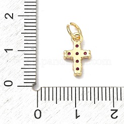 Pendentifs avec zircon cubiques à micro-pavés en laiton&nbsp;KK-A293-20G-01