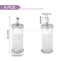 4pcs transparente Glasanhänger&nbsp;GLAA-UN0001-05