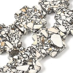 Gefärbten Synthesetürkisfarbenen Perlen Stränge&nbsp;G-M448-A01-01