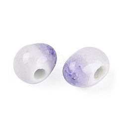 Cuentas de porcelana craqueladas hechas a mano&nbsp;PORC-Q006-12B