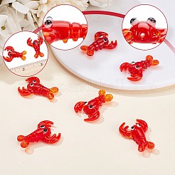 6 Stück handgefertigte Bunte Malerei-Perlen&nbsp;LAMP-NB0002-07