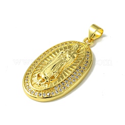 Vrais pendentifs en laiton plaqué 18k or véritable micro pavé zircone cubique&nbsp;KK-H472-17G-02