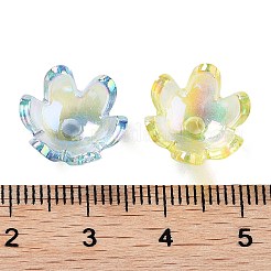 Tapas de abalorios acrílicas transparentes con revestimiento ultravioleta&nbsp;MACR-K356-15G