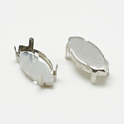 Montures à griffes cousues en acier inoxydable 201 anti-ternissement&nbsp;STAS-T032-04-7x15mm