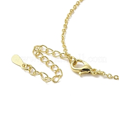 Colliers à pendentif en zircone cubique transparent micro pavé en laiton&nbsp;NJEW-B082-05B-G