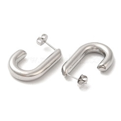 Boucles d'oreilles ovales en acier inoxydable 304 anti-ternissement&nbsp;EJEW-Z022-26P