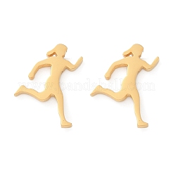Orecchini a bottone in acciaio inossidabile 304 per donna&nbsp;EJEW-Z089-09G