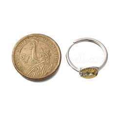 Bagues réglables en laiton pour femmes&nbsp;RJEW-R005-04G