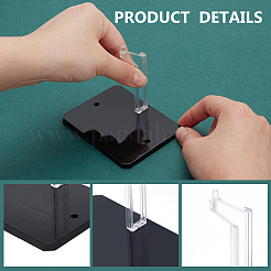 Supporti per bambole rettangolari in plastica&nbsp;ODIS-WH0043-70A