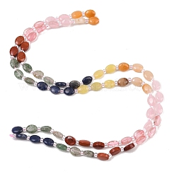Colliers de perles en verre de quartz cerise&nbsp;G-Z135-A10