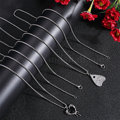 10 collier à chaîne en acier inoxydable 304&nbsp;NJEW-BBC0001-11A