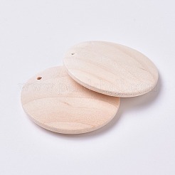 Colgantes de madera en blanco sin terminar&nbsp;WOOD-WH0098-60B