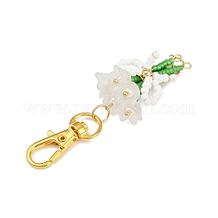 Bouquet di perline di vetro fatte a mano e pendenti in acrilico&nbsp;HJEW-MZ00269-01