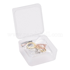 4 paio di orecchini a monachella in ottone con micro pavé di zirconi chiari a 4 colori&nbsp;ZIRC-ZZ0001-02
