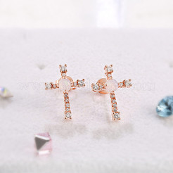 Vero oro rosa placcato&nbsp;EJEW-AA00270-18RG