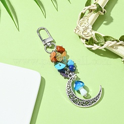 Décoration pendentif en alliage de lune&nbsp;HJEW-JM01393-05