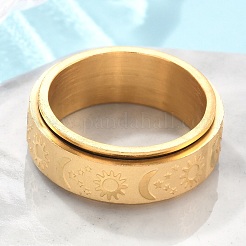 Stern & Mond & Sonne 304 Edelstahl drehbarer Fingerring&nbsp;LS-PW-WG61315-09