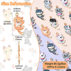 Pendenti in smalto in lega 30 pz 6 colori&nbsp;FIND-CJ0001-83