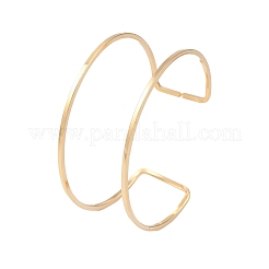 Ionenplattierung (IP) 304 Edelstahl hohle offene Manschette Armreifen für Frauen&nbsp;BJEW-S155-04G