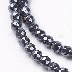 1strand Klasse A Unmagnetisches synthetische Hämatit Perlen Stränge&nbsp;X-G-S086-3mm