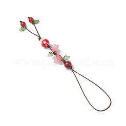 Decorazioni pendenti rotonde in ametista naturale e cristallo di quarzo e corniola e citrino sintetico e turchese verde&nbsp;HJEW-TA00332