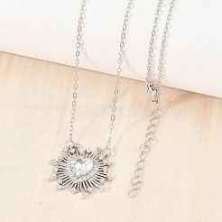 Collares con colgante de corazón de vidrio&nbsp;KK-CBA4547-11P