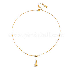 Collane con ciondolo a goccia in acciaio inossidabile 304 per donna&nbsp;IX0510-1