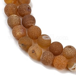 Natürliche druzy Achat Perlen Stränge&nbsp;G-NH0024-A03-8mm