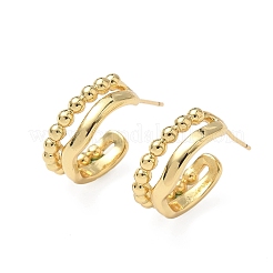Pendientes de latón con forma de C&nbsp;EJEW-A132-06G