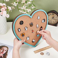 Expositor de joyas con broche de pared en forma de corazón&nbsp;AJEW-WH0596-116B-02
