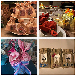 30pack 6 farben sackleinen taschen mit kordelzug geschenktüten schmuckbeutel für hochzeit und diy handwerk&nbsp;ABAG-BC0001-01
