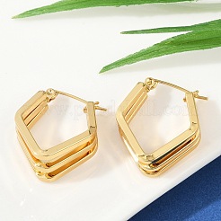 Boucles d'oreilles créoles en acier inoxydable 201&nbsp;LS-EJEW-Q026-18G