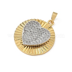 Valentinstag Messing Micro Pave klare Zirkonia Anhänger&nbsp;KK-F939-05GP