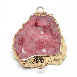 Natürliche druzy Achat verbindet Steckverbinder&nbsp;G-Q494-08