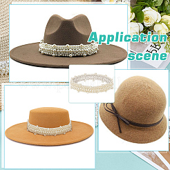 1 pz di fasce elastiche per cappelli con perline finte rotonde per accessori fai da te per cappelli di paglia&nbsp;AJEW-MA0001-13